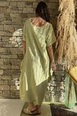 Salcombe Chalk Stripe Cotton Cocoon Dress Soft Olive